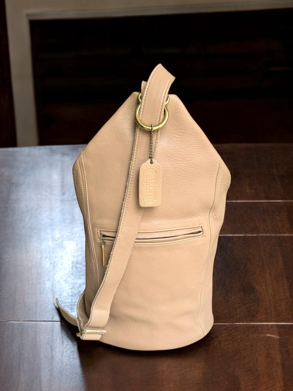 Rare Coach Vintage Sonoma Leather Flat Pack Backpack Sling Bag
